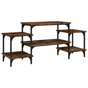 Mueble para TV madera contrachapada roble ahumado 117x35x52 cm H