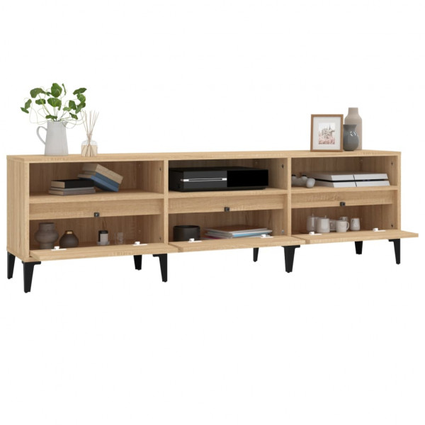 Mueble de TV madera contrachapada roble Sonoma 150x30x44.5 cm M 5
