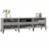 Mueble de TV madera contrachapada gris hormigón 150x30x44.5 cm 5