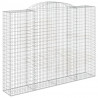 Cestos gabião arqueados 7pcs 300x50x220/240cm ferro galvanizado 3