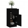 Aparador de madera contrachapada negro 30x30x70 cm 5