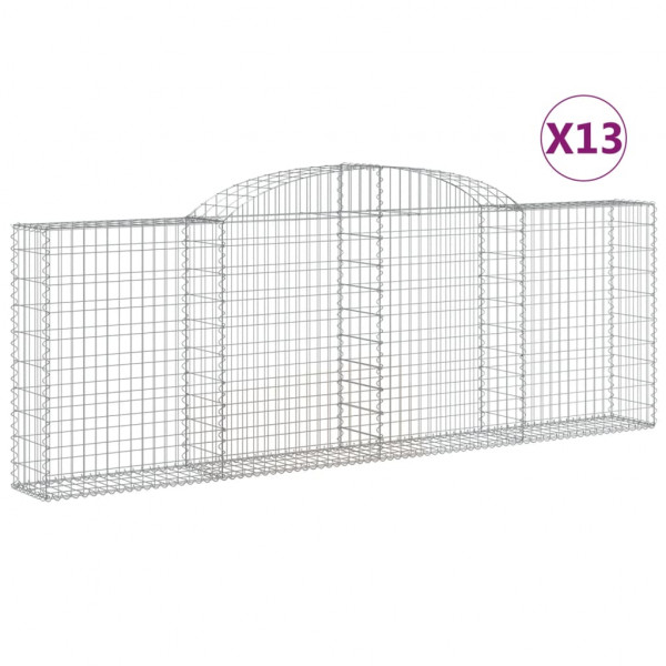 Cestos gabião arqueados 13pcs 300x30x100/120 ferro galvanizado M 2
