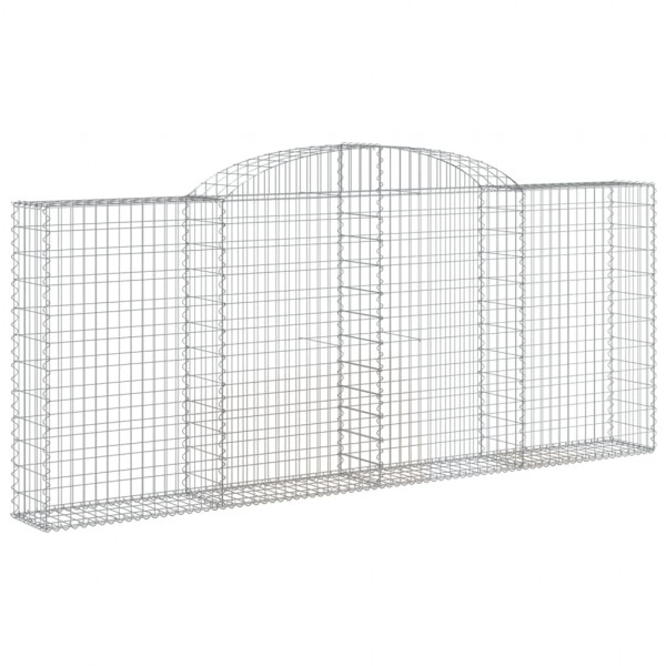 Cestos gabião arqueados 15 pcs 300x30x120/140 ferro galvanizado M 3