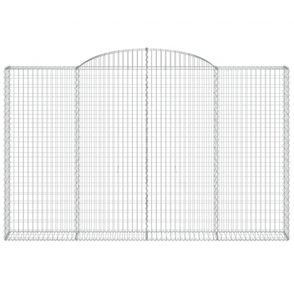 Cestas de gaviones 3 uds forma de arco hierro 300x30x180/200 cm M 4