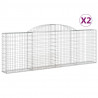 Cestos gabião arqueados 2pcs 300x30x100/120cm ferro galvanizado 2