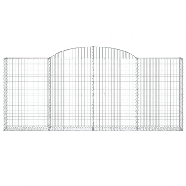 Cestas gaviones 11 uds forma de arco hierro 300x30x120/140 cm M 4