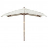 Sombrilla de jardín poste de madera color arena 300x300x273 cm 3