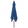 Sombrilla de jardín poste de madera azul azure 300x300x273 cm 4