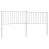 Cabeceira de cama 180 cm metal branco 2