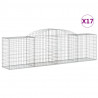 Cestos gabião arqueados 17pcs 300x50x80/100cm ferro galvanizado 2