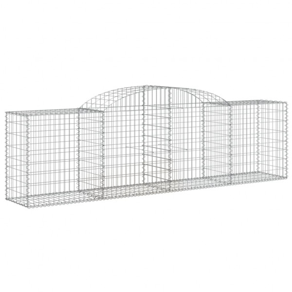 Cestos gabião arqueados 5 pcs 300x50x80/100cm ferro galvanizado M 3