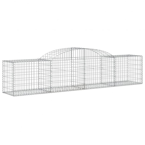 Cestos gabião arqueados 17pcs 300x50x60/80 cm ferro galvanizado M 3