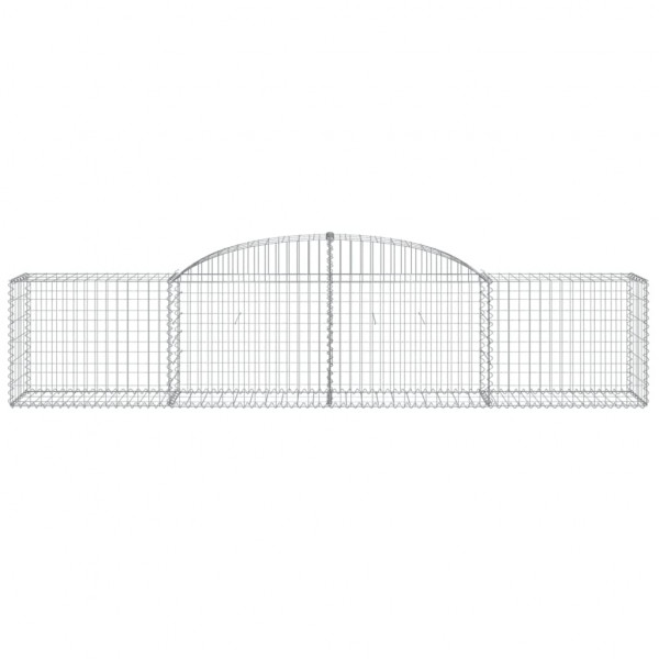 Cestas de gaviones 17 uds forma de arco hierro 300x50x60/80 cm M 4