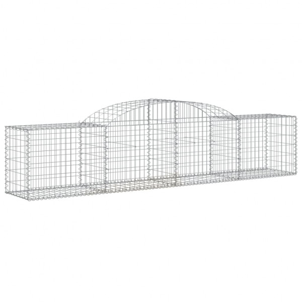 Cestos gabião arqueados 7 pcs 300x50x60/80 cm ferro galvanizado M 3