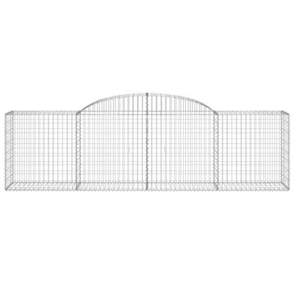 Cestas de gaviones 7 uds forma de arco hierro 300x50x80/100 cm M 4