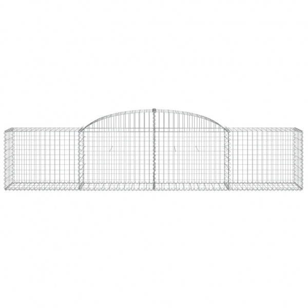 Cestas de gaviones 12 uds forma de arco hierro 300x50x60/80 cm M 4