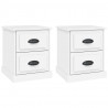 Mesitas de noche 2 uds madera contrachapada blanco 39x39x47.5cm 2