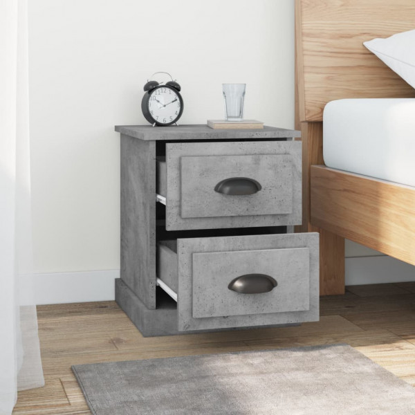 Mesitas de noche 2 uds madera contrachapada gris 39x39x47.5 cm M 4