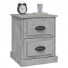 Mesitas de noche 2 uds madera contrachapada gris 39x39x47.5 cm 5