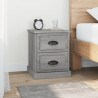 Mesitas de noche 2 uds madera contrachapada gris 39x39x47.5 cm 1