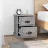 Mesitas de noche 2 uds madera contrachapada gris 39x39x47.5 cm 4