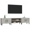 Mueble de TV madera contrachapada gris hormigón 180x31.5x40 cm 4