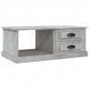 Mesa de centro madera contrachapada gris hormigón 90x50x35 cm 2