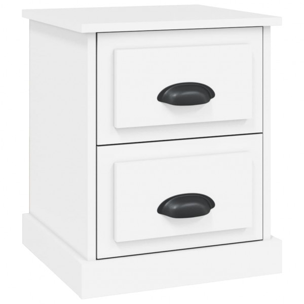 Mesita de noche madera contrachapada blanco 39x39x47.5 cm M 2