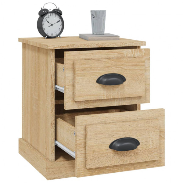 Mesita de noche madera contrachapada roble Sonoma 39x39x47.5 cm M 5