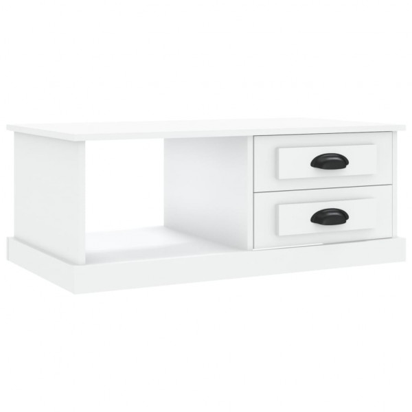 Mesa de centro madera contrachapada blanco 90x50x35 cm M 2