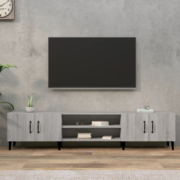 Mueble para TV madera contrachapada gris Sonoma 180x31.5x40 cm D