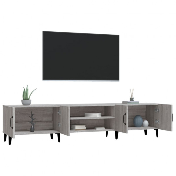 Mueble para TV madera contrachapada gris Sonoma 180x31.5x40 cm M 5