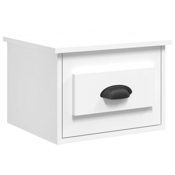 Mesita de noche de pared blanco 41.5x36x28 cm M 2