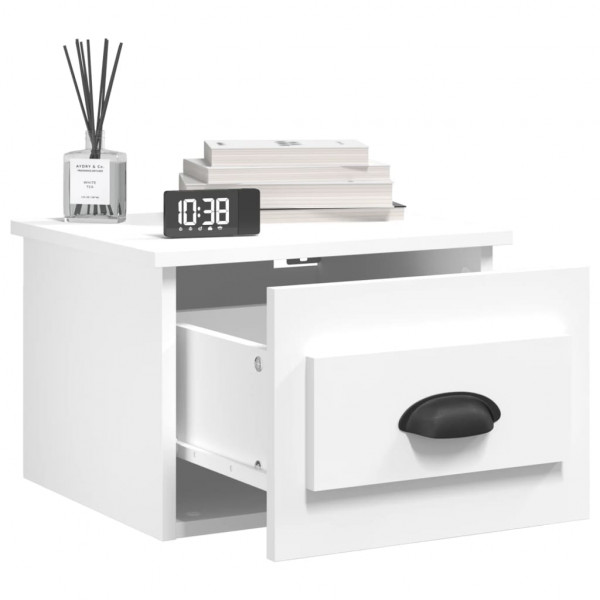 Mesa de cabeceira de parede 41.5x36x28 cm branco M 4