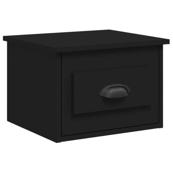 Mesitas de noche de pared 2 uds negra 41.5x36x28 cm M 5