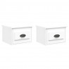 Mesas de cabeceira de parede 2 pcs 41.5x36x28 cm branco 2
