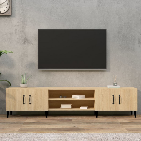Mueble para TV madera contrachapada roble Sonoma 180x31.5x40 cm D