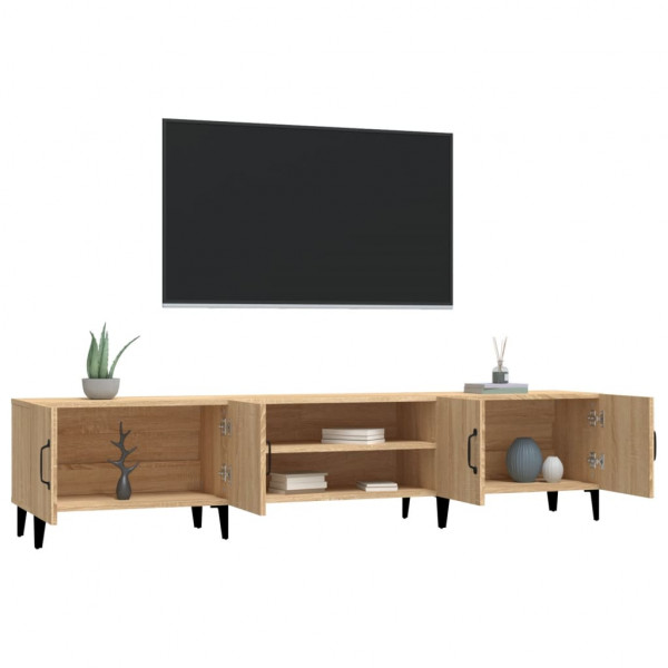 Mueble para TV madera contrachapada roble Sonoma 180x31.5x40 cm M 5