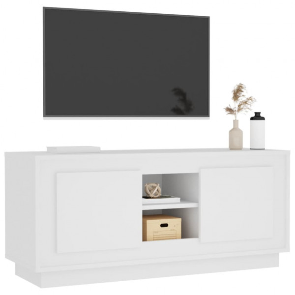 Mueble para TV madera contrachapada negro 102x35x45 cm M 4
