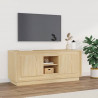 Mueble de TV madera contrachapada roble Sonoma 102x35x45 cm 1