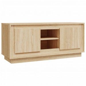 Mueble de TV madera contrachapada roble Sonoma 102x35x45 cm H