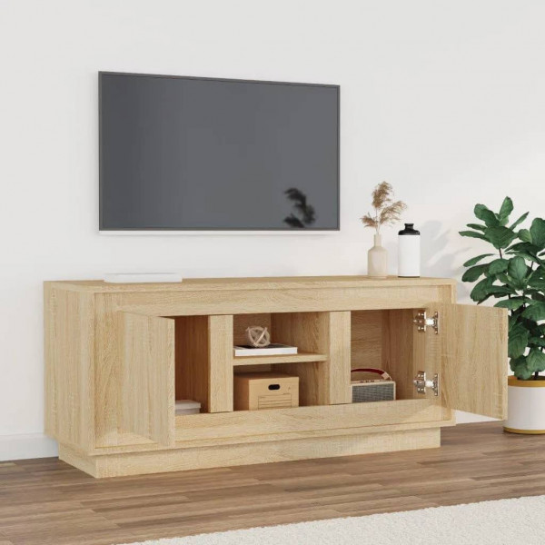 Mueble de TV madera contrachapada roble Sonoma 102x35x45 cm M 3