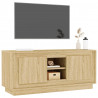 Mueble de TV madera contrachapada roble Sonoma 102x35x45 cm 4