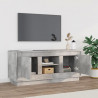Mueble de TV madera contrachapada gris hormigón 102x35x45 cm 3