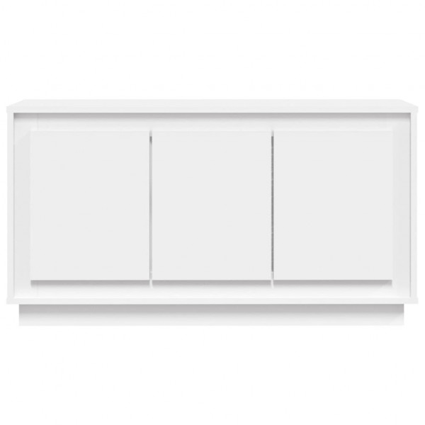 Aparador madera contrachapada blanco 102x35x55 cm M 5