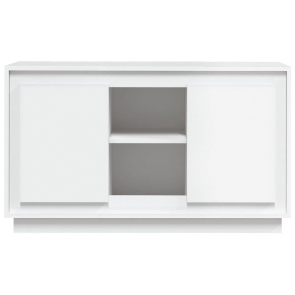 Aparador de madera contrachapada blanco 102x35x60 cm M 5