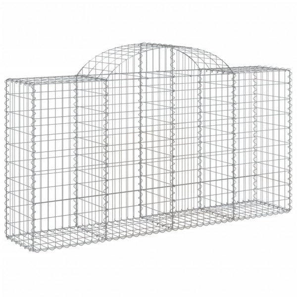 Cestos gabião arqueados 3pcs 200x50x100/120cm ferro galvanizado M 3