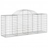 Cestos gabião arqueados 8 pcs 200x50x80/100cm ferro galvanizado 3