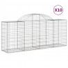 Cestos gabião arqueados 10pcs 200x50x80/100cm ferro galvanizado 2