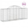 Cestos gabião arqueados 11pcs 200x50x80/100cm ferro galvanizado 2